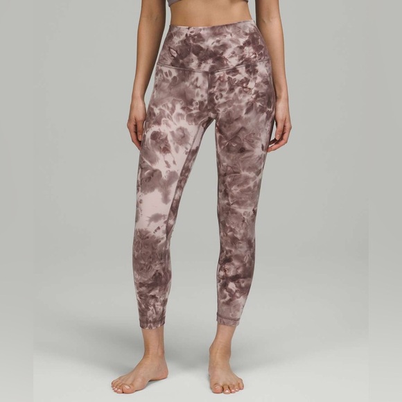 lululemon athletica Pants - Lululemon Align High-Rise Pant 25” Diamond Dye Mink Berry Grey Size 8